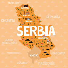 Map of serbia, satellite view. Serbia Map Of Major Sights And Attractions Orangesmile Com