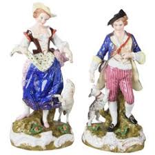 Rare volkstedt dresden lace porcelain figurine ballerina with a fan. Dresden Figurines 22 For Sale On 1stdibs