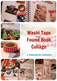 Washi tape is a japanese masking tape that comes in a variety of colors and patterns. Washi Tape And Found Paper Collage Tinkerlab
