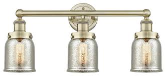 Edison Small Bell 2-Light 16" Vanity Light, Satin Gold Finish, Mercury  Shade by Houzz · Onton