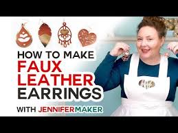 Diy Faux Leather Earrings Made On A Cricut Youtube