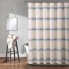 Madison park spa waffle shower curtain pieced solid microfiber fabric with 3m scotchgard water repellent treatment modern home bathroom decorations, standard 72x72, grey. Farmhouse Striped Shower Curtain Lush Decor Target