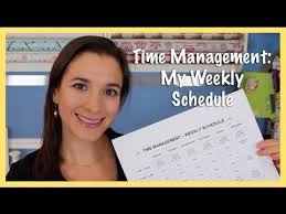 Time Management My Weekly Schedule 2014