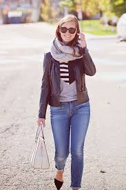 My Everyday Style A Scarf A Leather Jacket Everyday Fashion Simple Fall Outfits Leather Jackets Women