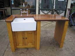 Okay Not This Wood Or This Finish But This Might Be A General Template To Use Free Standing Kitchen Sink Kitchen Sink Units Freestanding Kitchen