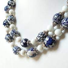 Delft Blue Necklace Blue And White Disenos De Joyeria Bisuteria Pulseras Collar Bisuteria
