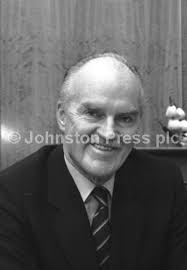 22645582-Ernie Walker, secretary of the SFA Scottish Football Association ,  at his desk in November 1987.