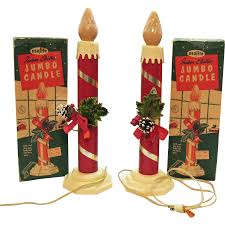 Vintage Christmas Large Indoor Jumbo Electric Candles 1950s Work Very Good Condition Vintage Christmas Lights Vintage Christmas Ornaments Vintage Christmas Candles