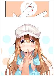 Megakaryocyte (巨核球, kyokakukyū?) is a minor character in cells at work!. Little Platelet Cares About Your Health Hataraku Saibou Cells At Work Know Your Meme
