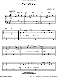Smith Agnus Dei Easy Sheet Music For Piano Solo Pdf