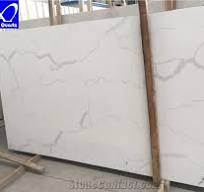 Luna Grade a Quality Calacatta White Marble Look, Solid Surfaces Polished  Slabs Tiles Engineered Stone Slabs for Hotel Kitchen,Bathroom Backsplash ...