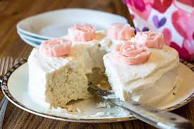 It's pristine white on the inside with a chewy light brown crumb around the exterior. Low Carb Angel Food With Buttercream Roses Art Of Natural Living