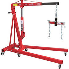 May as well buy it. Strongway Hydraulic Engine Hoist With Load Leveler 2 Ton Capacity 1in 82 5 8in Lift Range Amazon In Car Motorbike