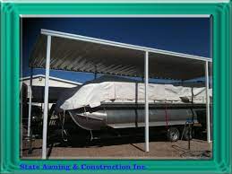 All Aluminum W Panel 14x25 Carport With Square Steel Tubing Post Installed In Elephant Butte Nm Used For Parking A Pl Carport Carport Canopy Steel Buildings