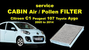 C1ne.co is faster with arc. Citroen C1 Pollen Filter Interior Air Filter Aygo Youtube