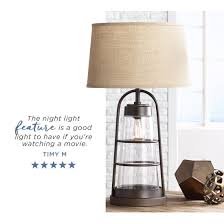 Free s/h on lighting orders over $49. Industrial Lantern Table Lamp With Night Light 2v218 Lamps Plus Lantern Table Lamp Industrial Style Table Lamp Industrial Style Table