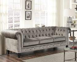 There S Nothing More Traditional Than The Classic Form Of A Chesterfield Sofa Rolled Arms And Nail Head Trim Add To Living Room Sofa Upholstered Sofa Sofa Set