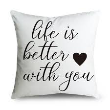 Patio furniture cushions walmart decoration in patio chair description. Popeven Life Is Better With You White Canvas Decorative Throw Pillow Cover Case Walmart Com In 2020 Throw Pillows Decorative Throw Pillow Covers Decorative Throw Pillows