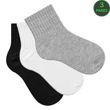 Itra Distribuidora De Calcados Kit 03 Pares De Meia Basica Duck Kids