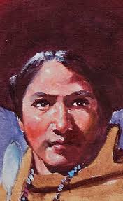 Latino Female Figure Portrait Latin Peruvian Culture Native Realism Color  Signed