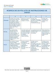 La educación de un niño es una inmensa responsabilidad que no recae. Rubrica Folleto De Instrucciones De Juego