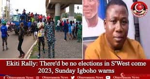 Breaking news, nigerian news, entertainment, sports, politics, health, technology. Ekiti Rally There D Be No Elections In S West Come 2023 Sunday Igboho Warns Top Stories Biafra News Africa World News Opinion Videos Obinwannem News