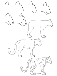 Drawing Jaguar Easy Animal Drawings Cute Easy Animal Drawings Leopard Drawing