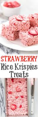 A Small Batch Of Rice Crispy Treats For Two Made In A Bread Loaf Pan This One Is Flavored With Strawberry Marshmal Crispy Treats Desserts Rice Krispie Treats