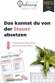 Steuer Checkliste Unterlagen Fur Die Steuer Kostenlos Herunterladen Steuererklarung Tipps Checkliste Geld Sparen