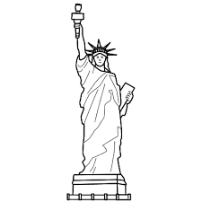 Illustration of various drawing styles. Simple Statue Of Liberty Pencil Drawing Rectangle Circle