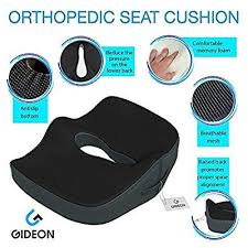 Amazon Com Gideon 8482 Premium Orthopedic Seat Cushion For Office Chair Car Truck Plane Wheelchairs Etc Orthopedic Seat Cushion Cushions Seat Cushions