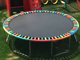 Diy Pool Noodle Safety Hack For Springs On Trampoline Backyard Trampoline Backyard Playground Diy Backyard