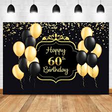 Check spelling or type a new query. Happy 60th Birthday Backdrop Black Yellow Balloon Background Gold Light Spot Decoration Adult 60th Birthday Banner Background Background Aliexpress