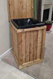 Wood Garbage Can 30 Gallon Trash Can Wood Trash Bin Kitchen Trash Cans Wood Trash Can Wood Trash Can Holder Looking for a garbage bag, bin, or can?