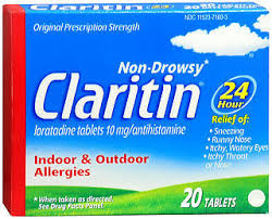 You can opt for diphenhydramine (benadryl), cetirizine (zyrtec), loratadine (claritin), or fexofenadine (allegra). Claritin 10 Mg Tablets 24 Hour Allergy 20 Tablets Medshopexpress