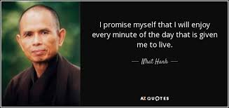 Promise quotes to help you maintain the integrity of your word. Nhat Hanh Quote I Promise Myself That I Will Enjoy Every Minute Of