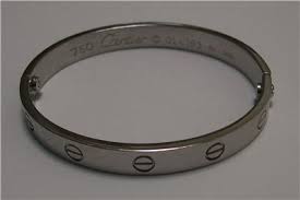 Amazing 18k silver bracelet cartier style. White Gold Bracelets Cartier Bracelet Ol4783