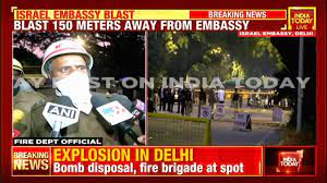 A minor ied blast of very low intensity took place near the israel embassy in new delhi on friday evening. Blast Near Israeli Embassy In Delhi Fire Department Official Speaks From Protest Site Youtube