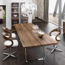 Team 7 Nox Dining Table Chrome Legs Slab Dining Tables Teak Dining Chairs Modern Dining