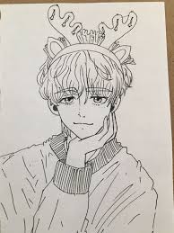 Anime drawing of bts anime collection. My Art Works Bts V Taehyung Anime Ver Wattpad