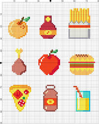 Free Cross Stitch Pattern For Beginner Cute Funny Food Small Motif Design Cross Stitch Beginner Cross Stitch Patterns Free Cute Cross Stitch