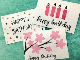 You can use card stock to write or stamp happy birthday on the card. 3 Easy 5 Minute Diy Birthday Greeting Cards Holidappy