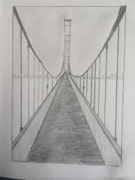 One Point Perspective Bridge Perspective Art One Point Perspective Perspective Drawing Lessons