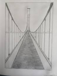 Tower bridge sketch | london drawing, city drawing. One Point Perspective Bridge Perspective Art One Point Perspective Perspective Drawing Architecture