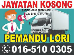 Jawatan kosong pemandu lori treler (lesen e bersendi) di shah alam. Jawatan Kosong Pemandu Lori 10 Tan Johor