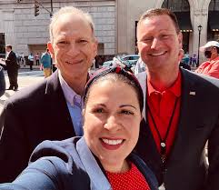 Memorial Day parade with White Plains schools superintendent and council  colleague