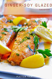 Brown butter takes any piece of white fish from good to gourmet! Ginger Soy Glazed Haddock Haddock Recipes Delicious Seafood Recipes Easy Seafood Recipes