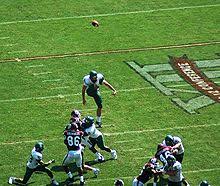 A punt is a strategic play in an attempt to give the opposing team poor field position. Punt Gridiron Football Wikipedia
