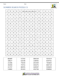 These sheets are suitable for children at around a 2nd grade level. Number Search Worksheets