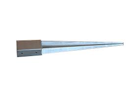 Poteau en h section 7 x 7 cm longueur 220 cm. Pied A Enfoncer En Acier 71 Mm Bricomarche